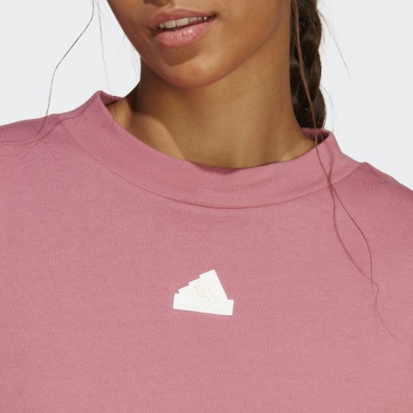 T-shirt à 3 Bandes Adidas Future Icons Rose