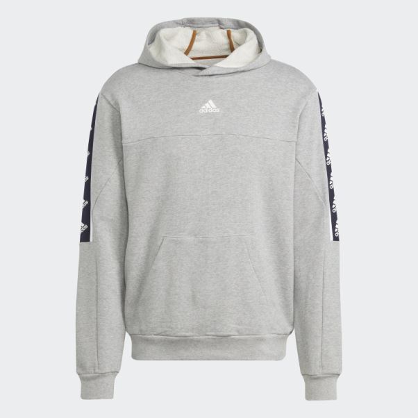 Sweat à Capuche Brandlove Gris Moyen Adidas