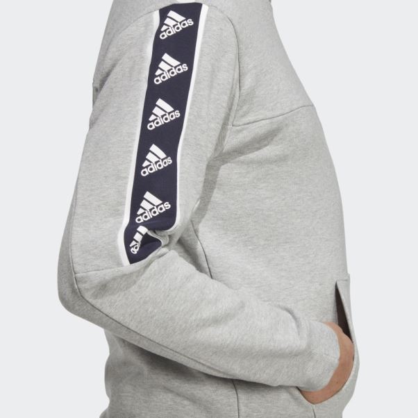 Sweat à Capuche Brandlove Gris Moyen Adidas