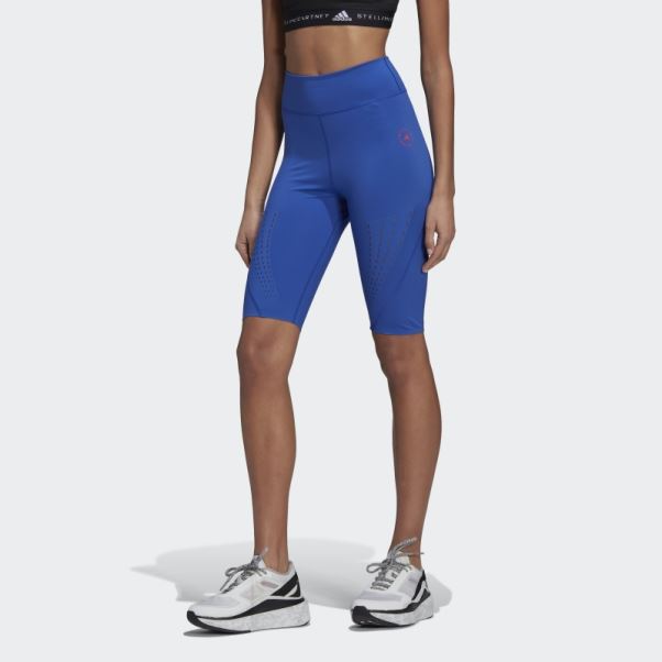 Adidas By Stella Mccartney Truepurpose Collants De Cyclisme D'entraînement Bleu Audacieux Chaud