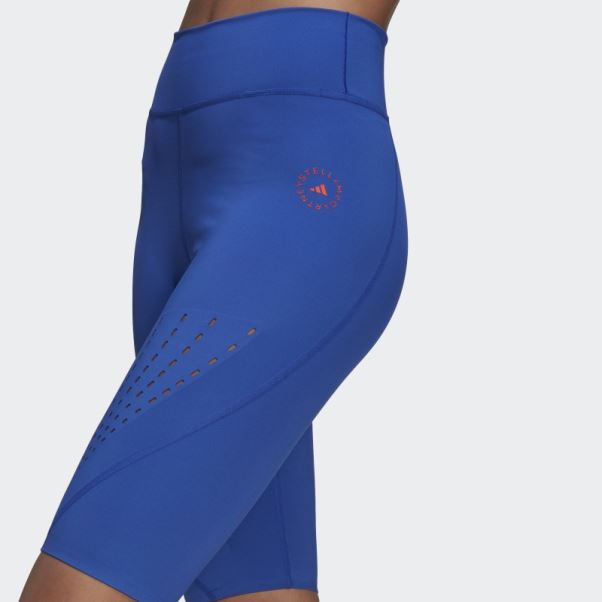 Adidas By Stella Mccartney Truepurpose Collants De Cyclisme D'entraînement Bleu Audacieux Chaud