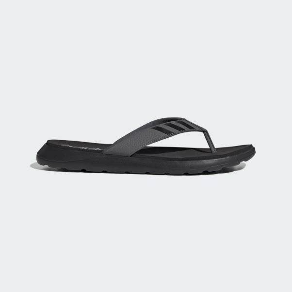 Adidas Tongs Confortables Noires