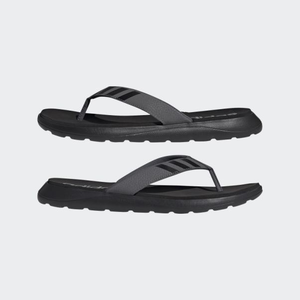 Adidas Tongs Confortables Noires