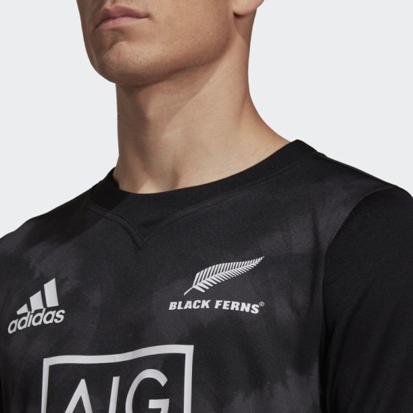 Maillot Domicile Rugby Primeblue Fougères Noires Adidas Noir Stylé