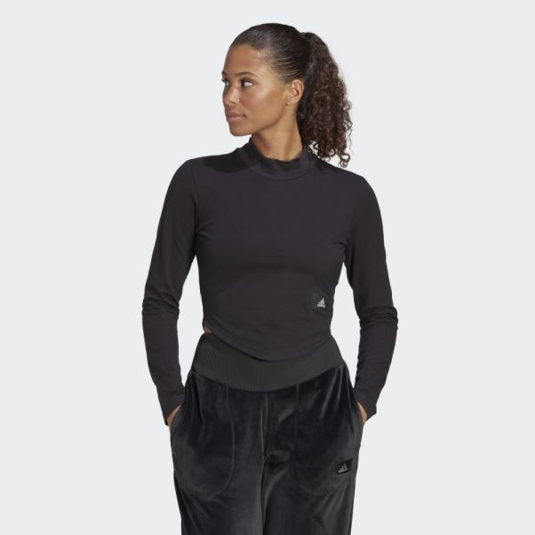 Top Adidas Noir à Col Montant