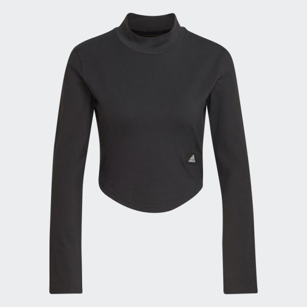 Top Adidas Noir à Col Montant