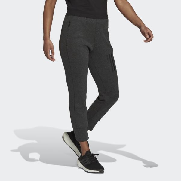Mission Victory Pantalon Slim Taille Haute Noir Chiné Adidas Fashion