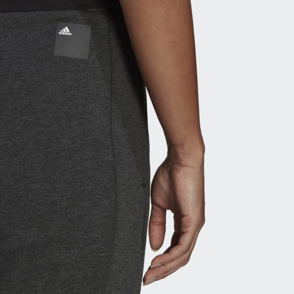 Mission Victory Pantalon Slim Taille Haute Noir Chiné Adidas Fashion