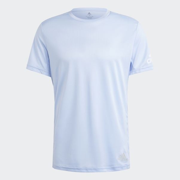 T-shirt Adidas Run It Bleu Aube