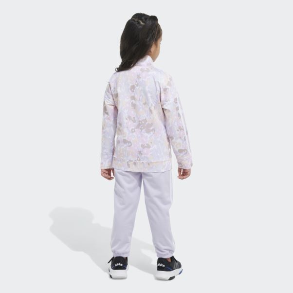 Ensemble Trk En Tricot Imprimé Adidas Blanc