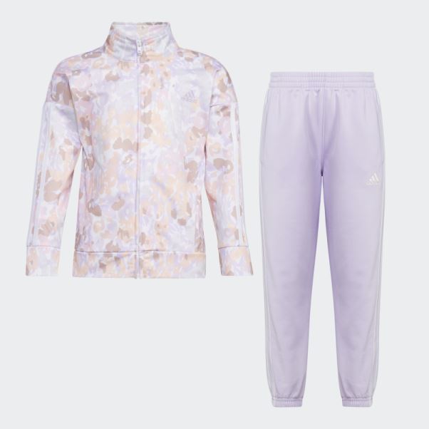Ensemble Trk En Tricot Imprimé Adidas Blanc