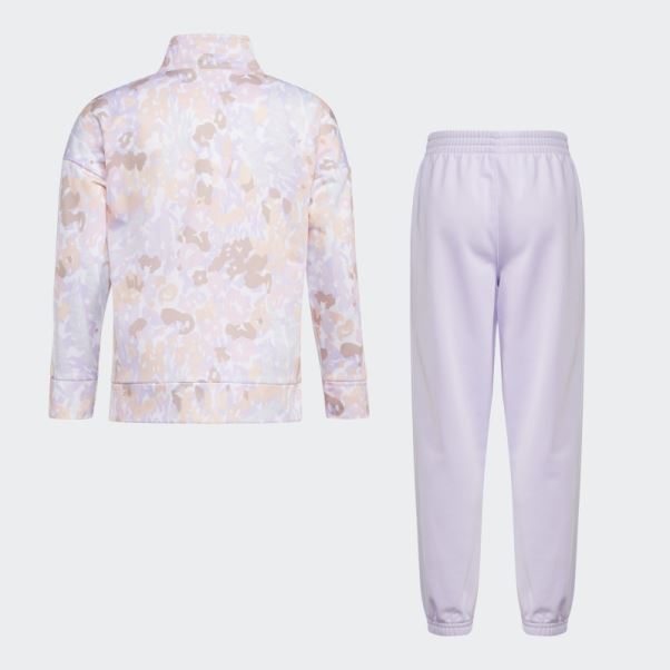 Ensemble Trk En Tricot Imprimé Adidas Blanc