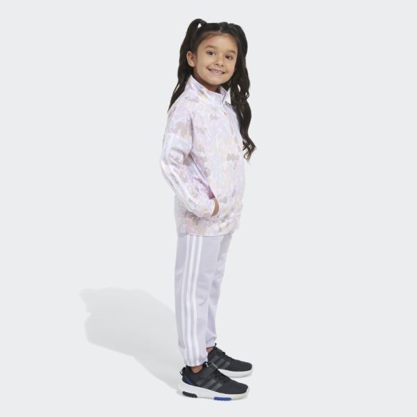 Ensemble Trk En Tricot Imprimé Adidas Blanc