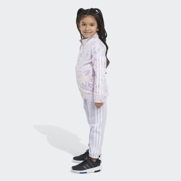Ensemble Trk En Tricot Imprimé Adidas Blanc