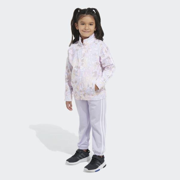 Ensemble Trk En Tricot Imprimé Adidas Blanc