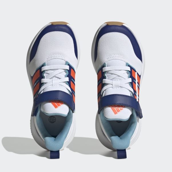 Adidas Fortarun 2.0 Cloudfoam Elastic Lace Top Strap Shoes Blanc