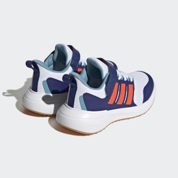Adidas Fortarun 2.0 Cloudfoam Elastic Lace Top Strap Shoes Blanc