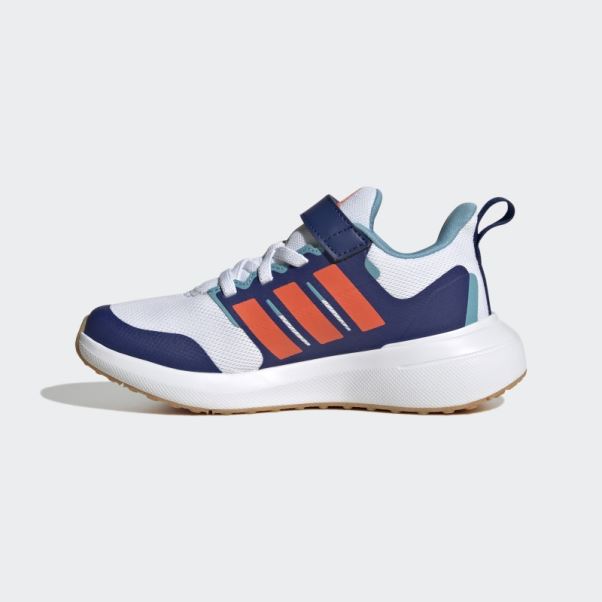 Adidas Fortarun 2.0 Cloudfoam Elastic Lace Top Strap Shoes Blanc