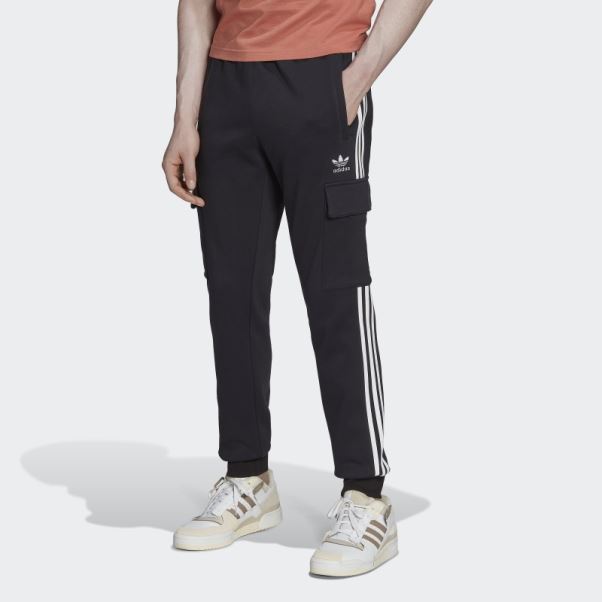 Pantalon Slim Cargo Adicolor 3 Bandes Noir Adidas