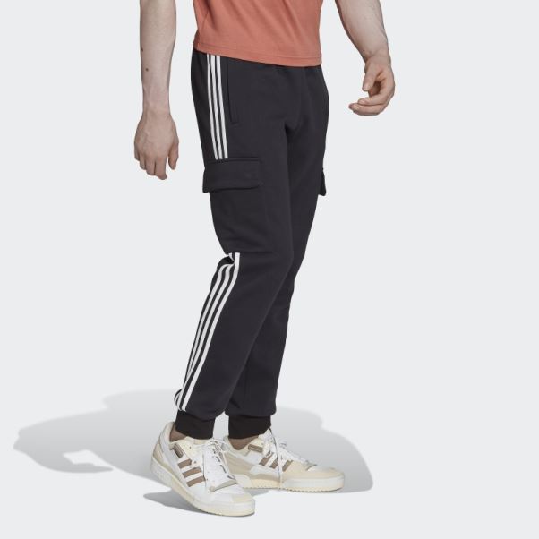 Pantalon Slim Cargo Adicolor 3 Bandes Noir Adidas