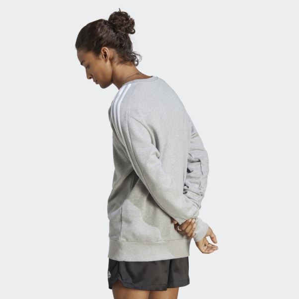 Sweat Essentials French Terry 3 Bandes Gris Moyen Adidas