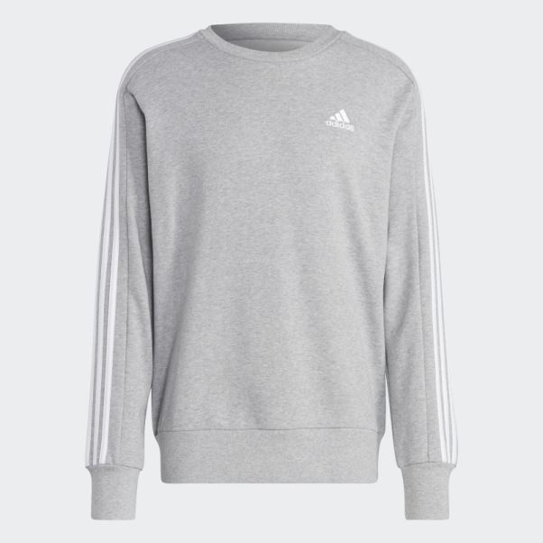 Sweat Essentials French Terry 3 Bandes Gris Moyen Adidas