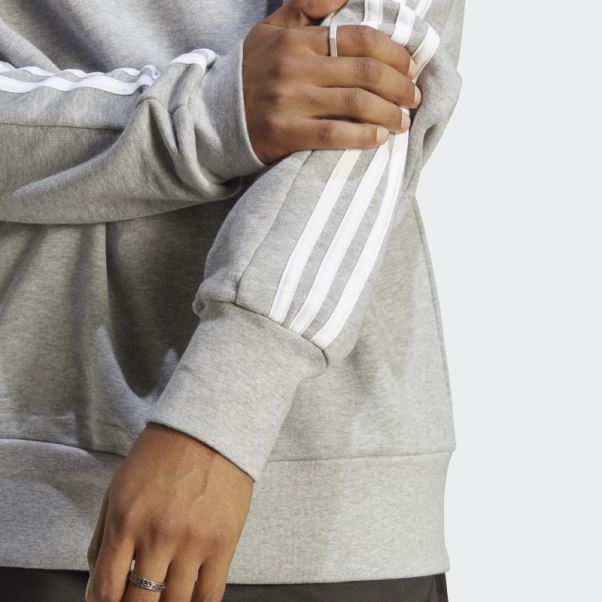 Sweat Essentials French Terry 3 Bandes Gris Moyen Adidas