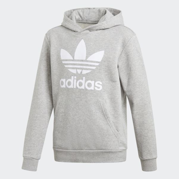 Sweat à Capuche Trèfle Adidas Gris Moyen