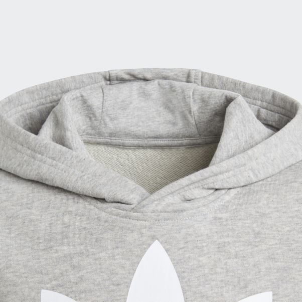 Sweat à Capuche Trèfle Adidas Gris Moyen