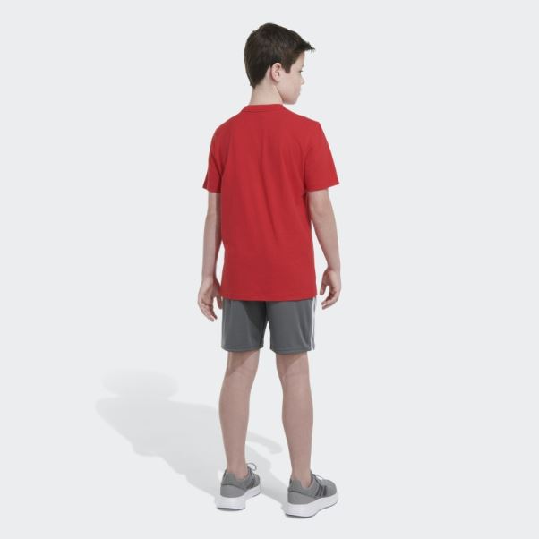 T-shirt à Logo Adidas Ss Camo écarlate