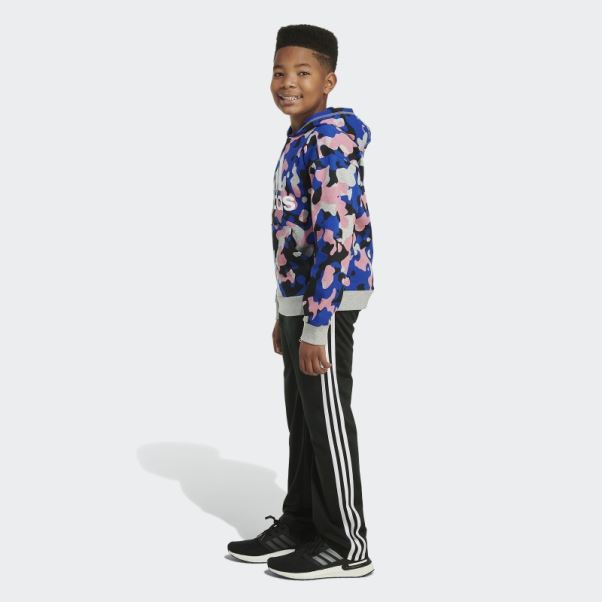 Sweat à Capuche Imprimé Camouflage Gris Moyen Adidas