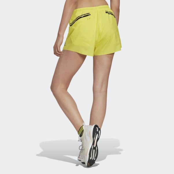 Short De Course Adidas By Stella Mccartney Truepace Jaune Choc