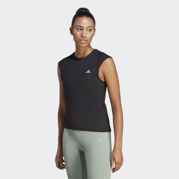 T-shirt De Course Rapide Adidas Noir
