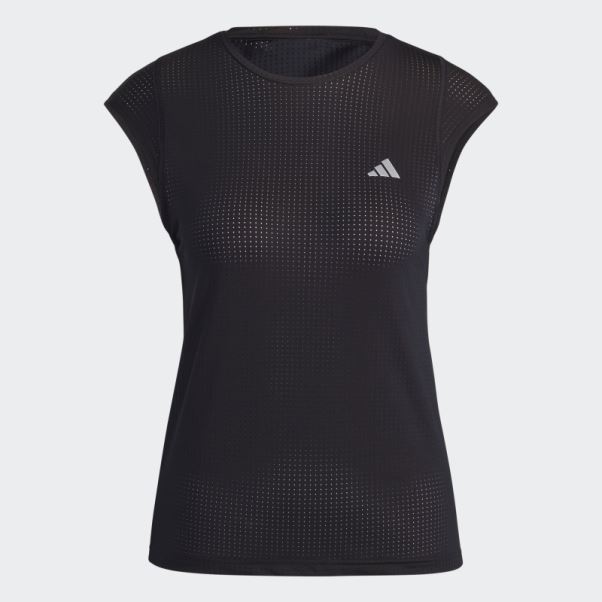 T-shirt De Course Rapide Adidas Noir