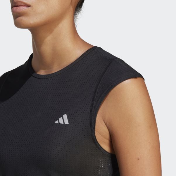 T-shirt De Course Rapide Adidas Noir