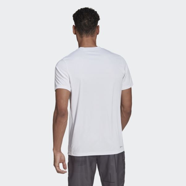 T-shirt Graphique Club Tennis Adidas Blanc