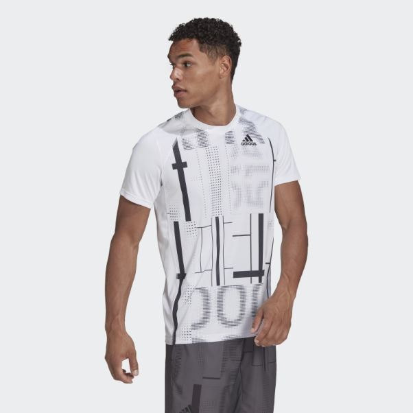 T-shirt Graphique Club Tennis Adidas Blanc