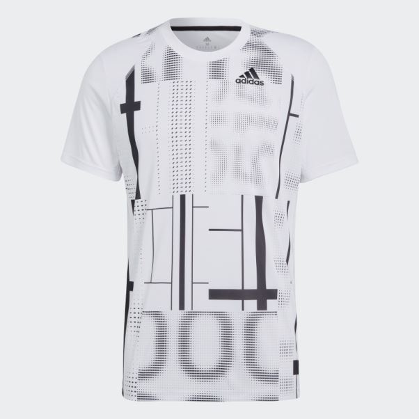 T-shirt Graphique Club Tennis Adidas Blanc