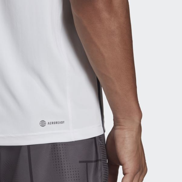 T-shirt Graphique Club Tennis Adidas Blanc