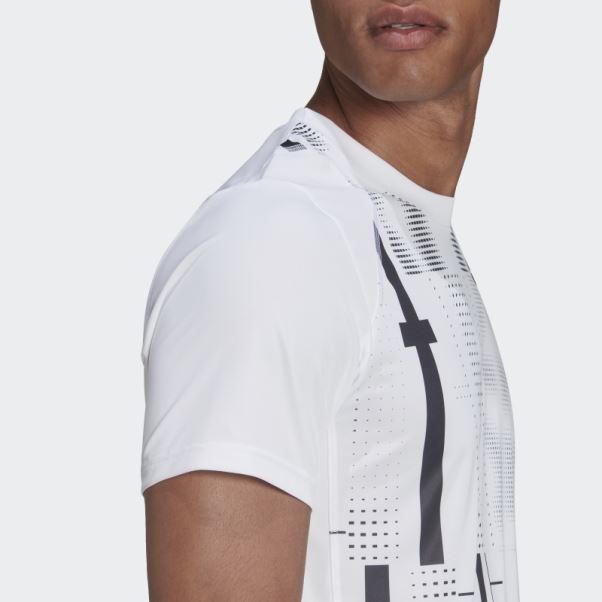 T-shirt Graphique Club Tennis Adidas Blanc