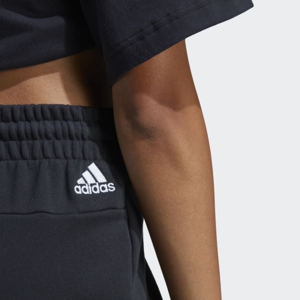 Short Adidas Essentials Linear French Terry Blanc