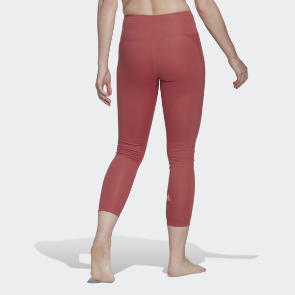 Legging Taille Haute Adidas Yoga Essentials Rouge élégant