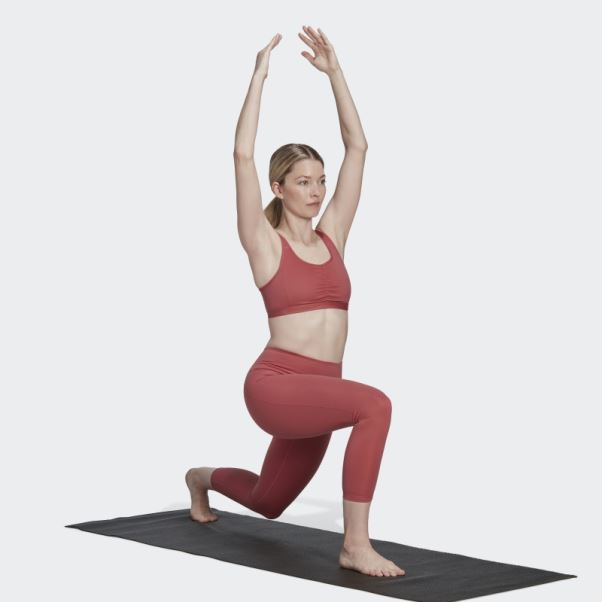 Legging Taille Haute Adidas Yoga Essentials Rouge élégant