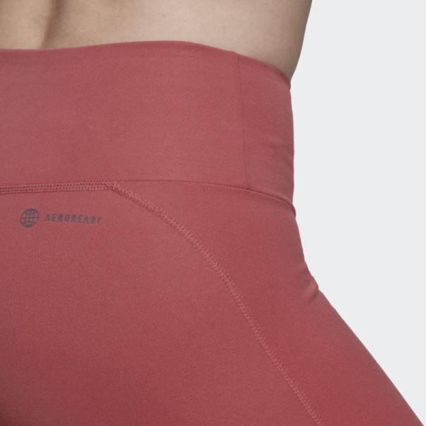 Legging Taille Haute Adidas Yoga Essentials Rouge élégant