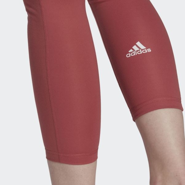 Legging Taille Haute Adidas Yoga Essentials Rouge élégant
