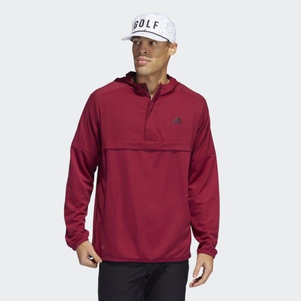Adidas Pull Anorak Demi-zip Bordeaux