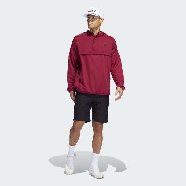 Adidas Pull Anorak Demi-zip Bordeaux