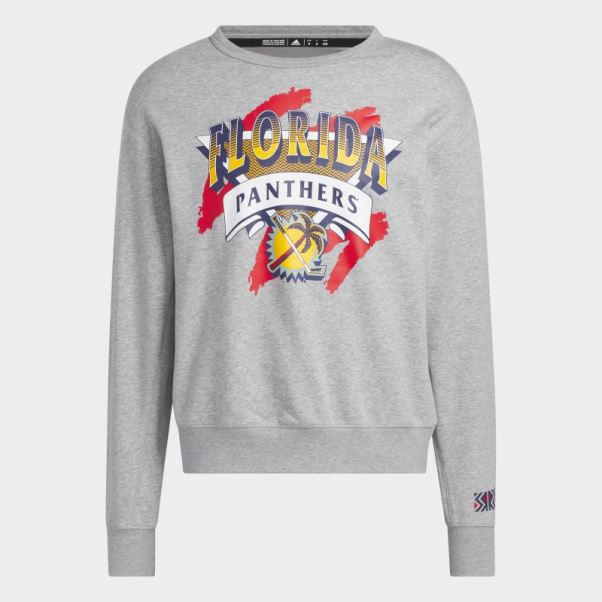 Sweat Ras Du Cou Vintage Panthers Gris Moyen Adidas