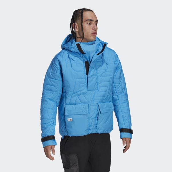 Adidas Terrex Free Randonneur Made To Be Remade Anorak Rembourré Bleu