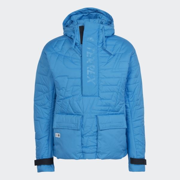 Adidas Terrex Free Randonneur Made To Be Remade Anorak Rembourré Bleu